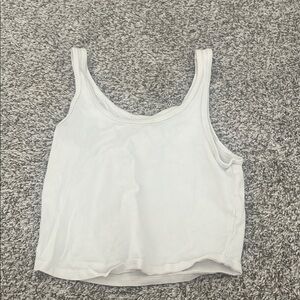 SO White Sleeveless Crop Tank Top